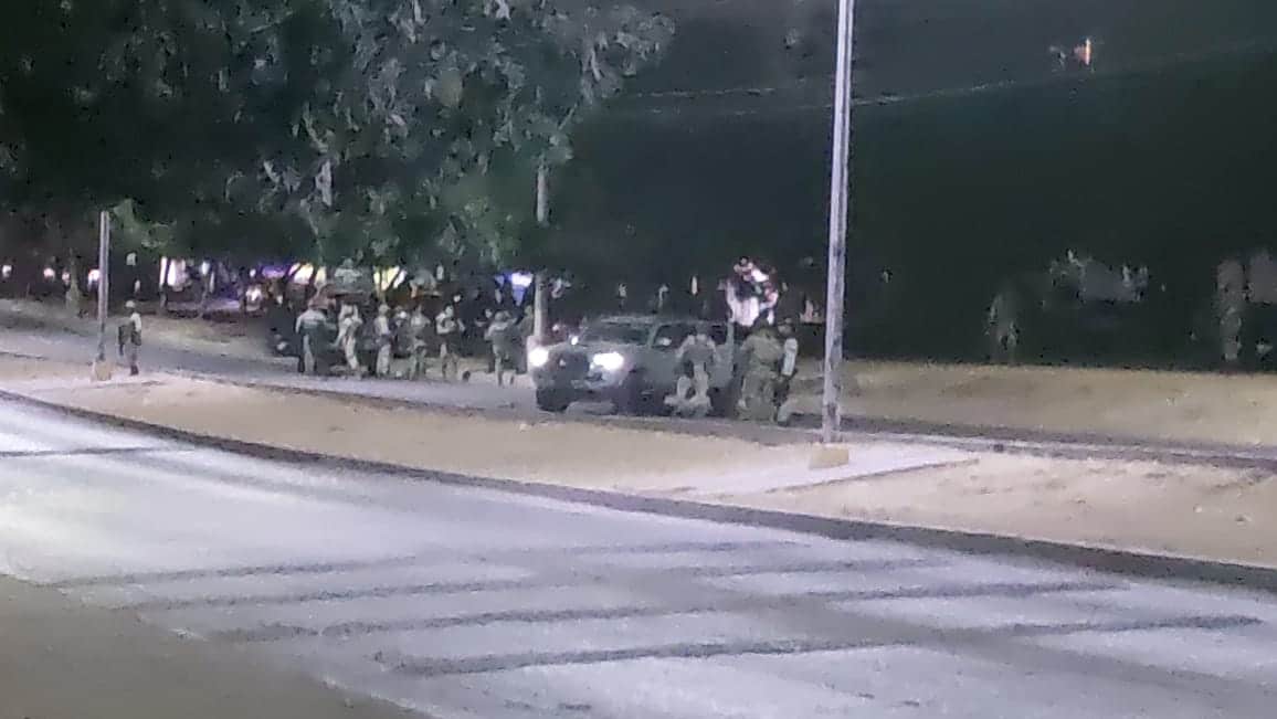 Militares en el lugar donde fue detenido José 