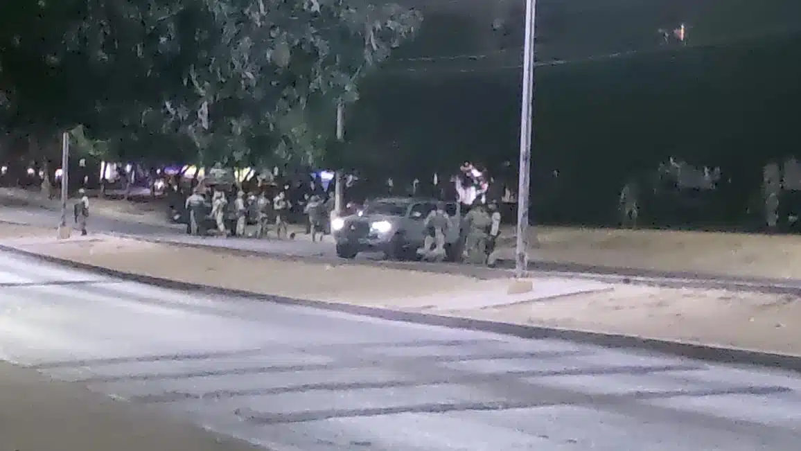 Militares en el lugar donde fue detenido José 