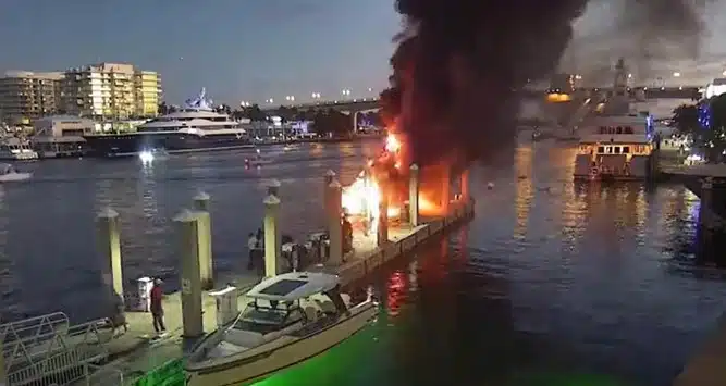 VIDEO: Explosión de un barco deja un muerto y 5 heridos en el sur de Florida, EU