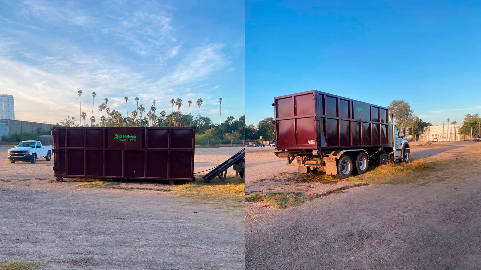 La tolva itinerante recolección basura Servicios Públicos Ahome Los Mochis