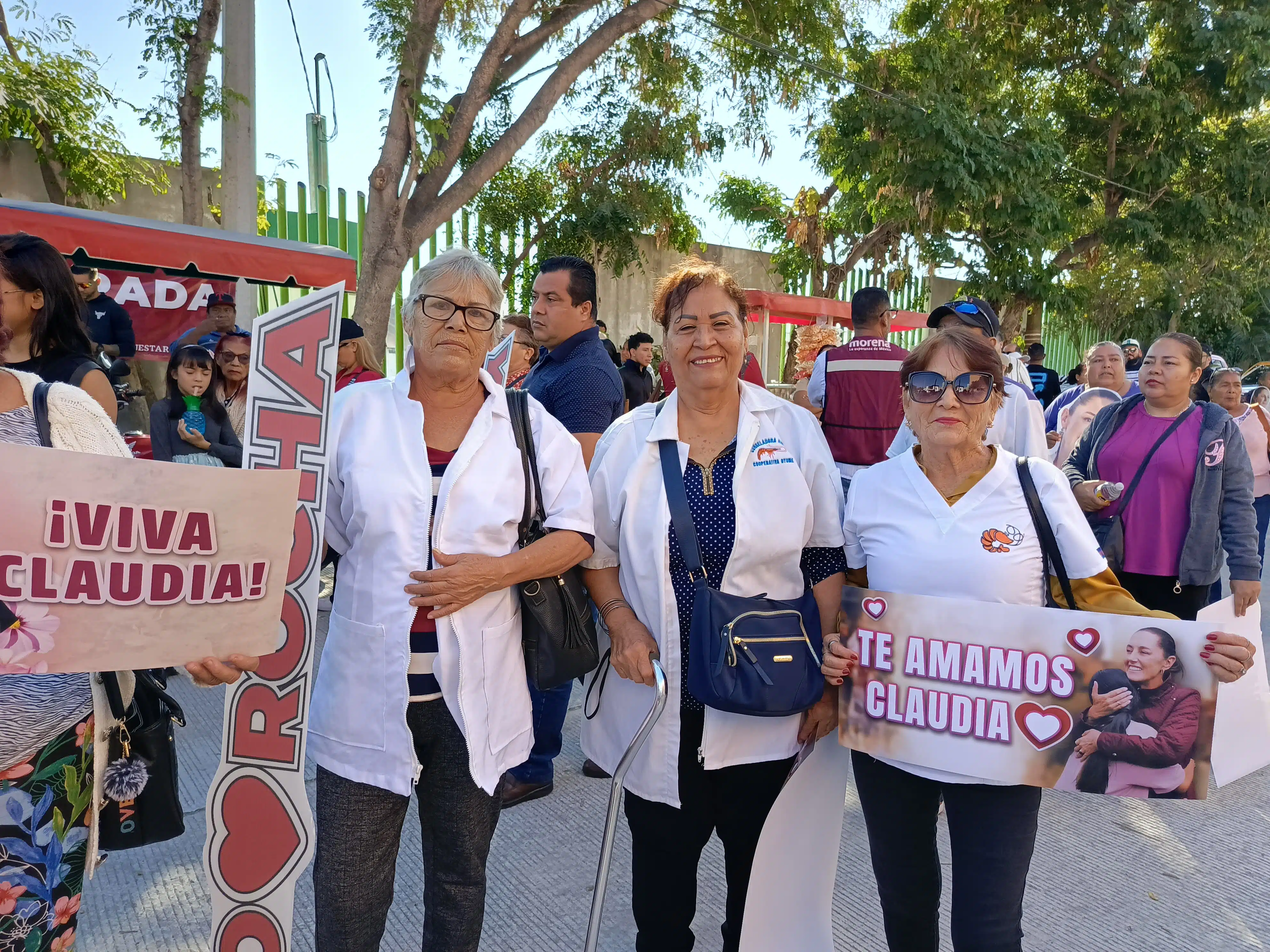 Simpatizantes de Claudia Sheinbaum en Mazatlán.