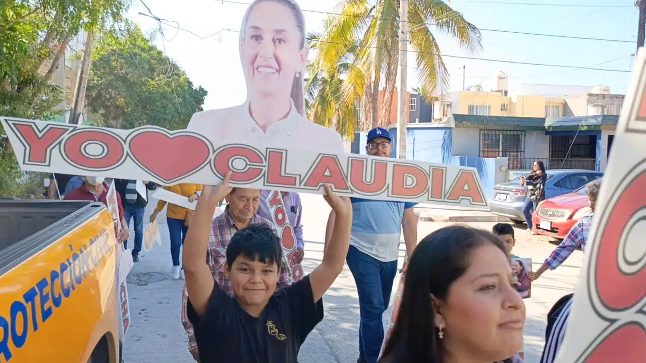 Simpatizantes de Claudia Sheinbaum en Mazatlán.