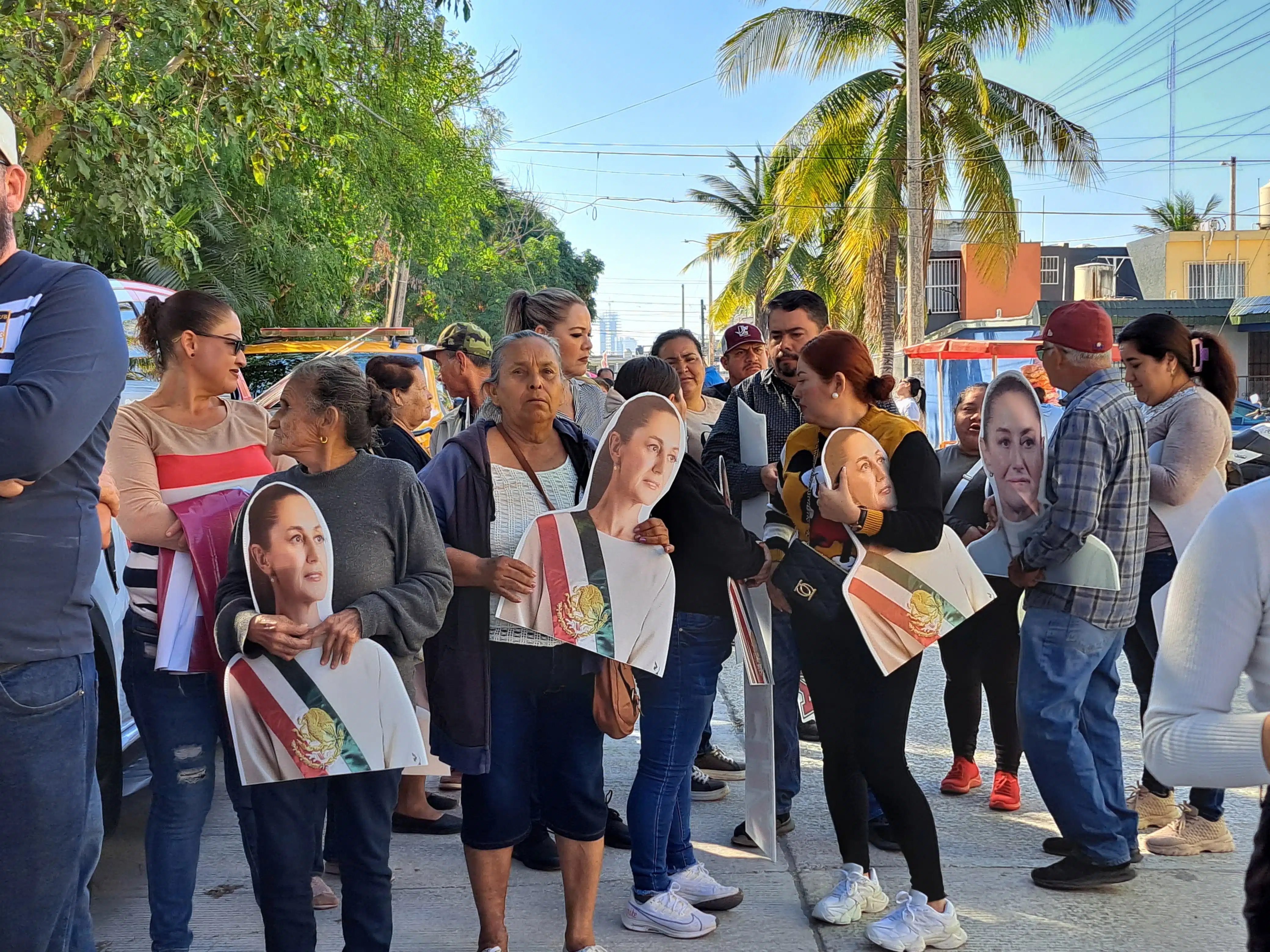 Simpatizantes de Claudia Sheinbaum en Mazatlán.