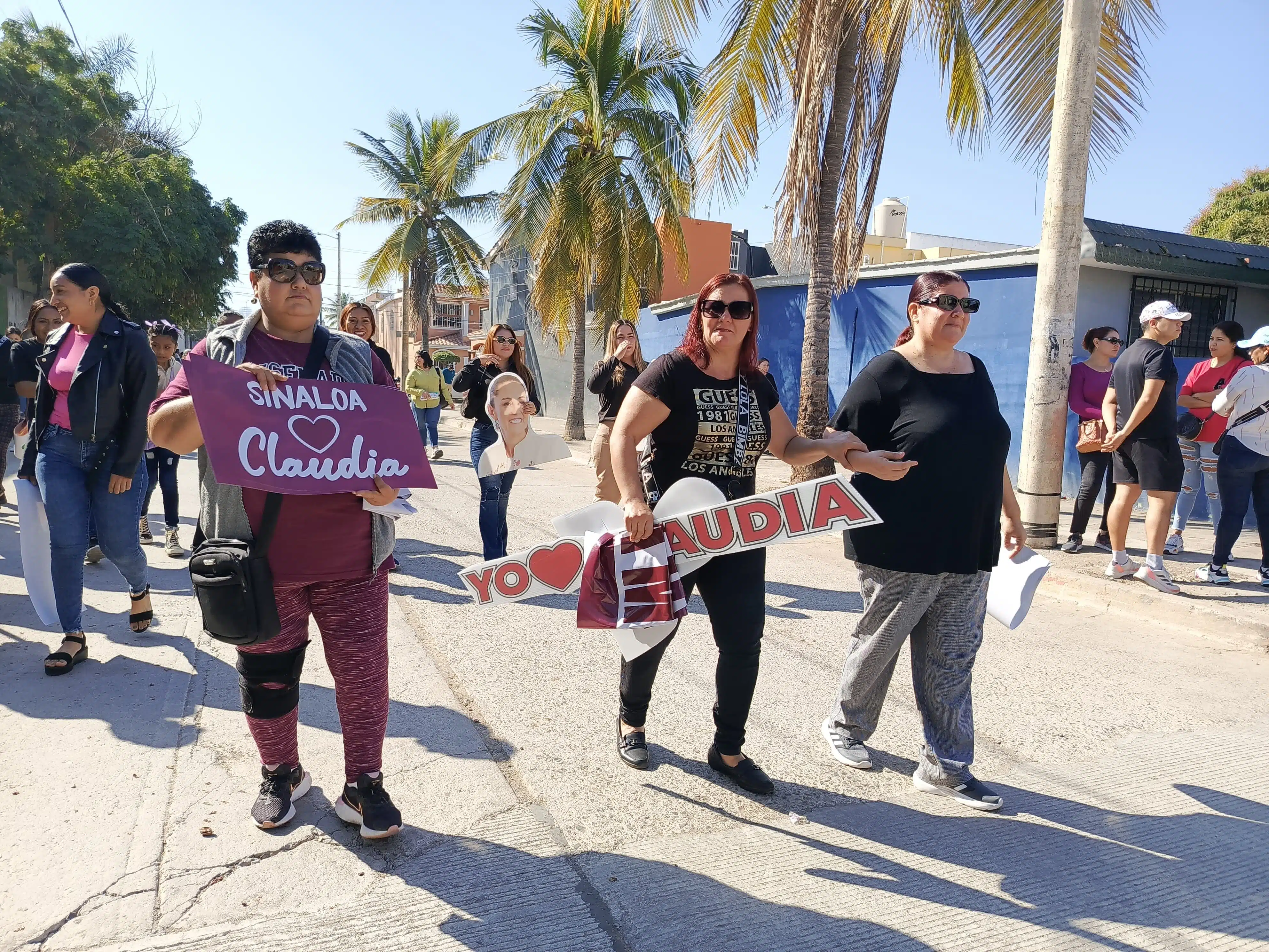 Simpatizantes de Claudia Sheinbaum en Mazatlán.