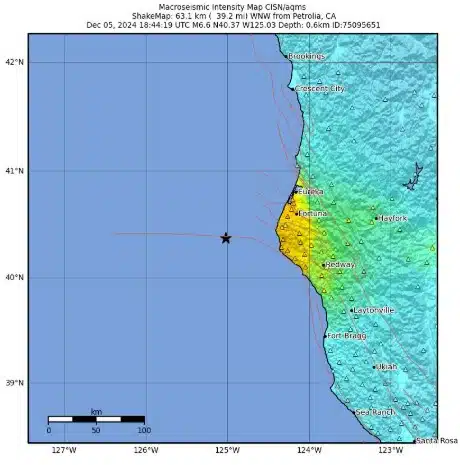 Sismo en California