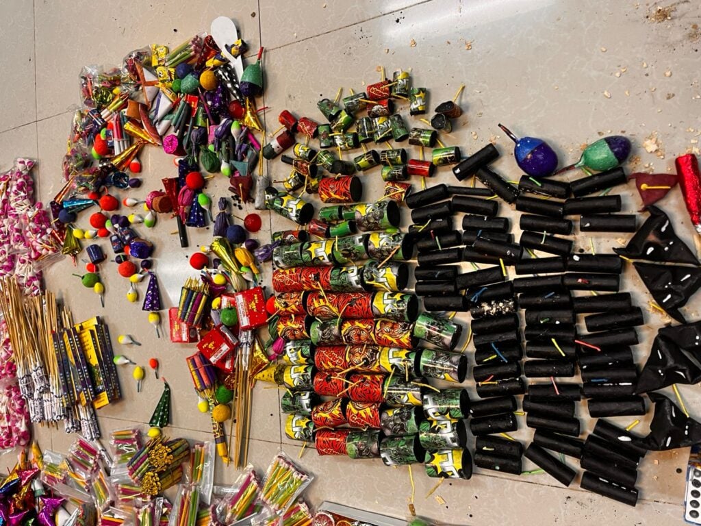 pirotecnia en comercios de Mazatlán