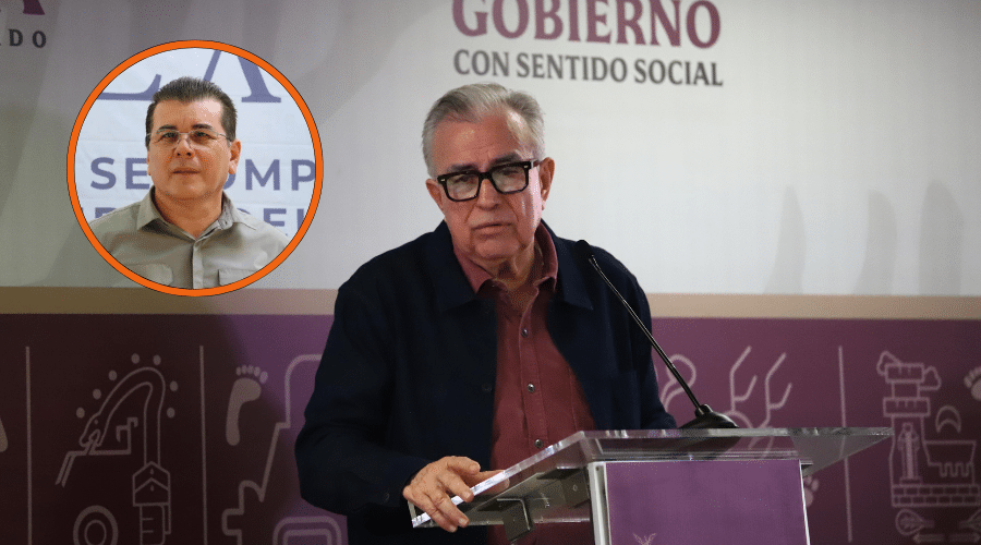 Rubén Rocha Moya en su conferencia semanera