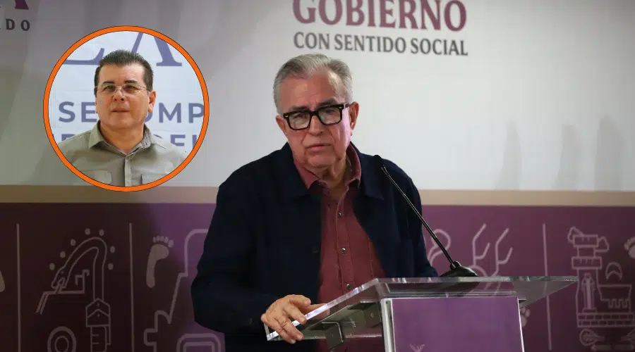 Rubén Rocha Moya en su conferencia semanera