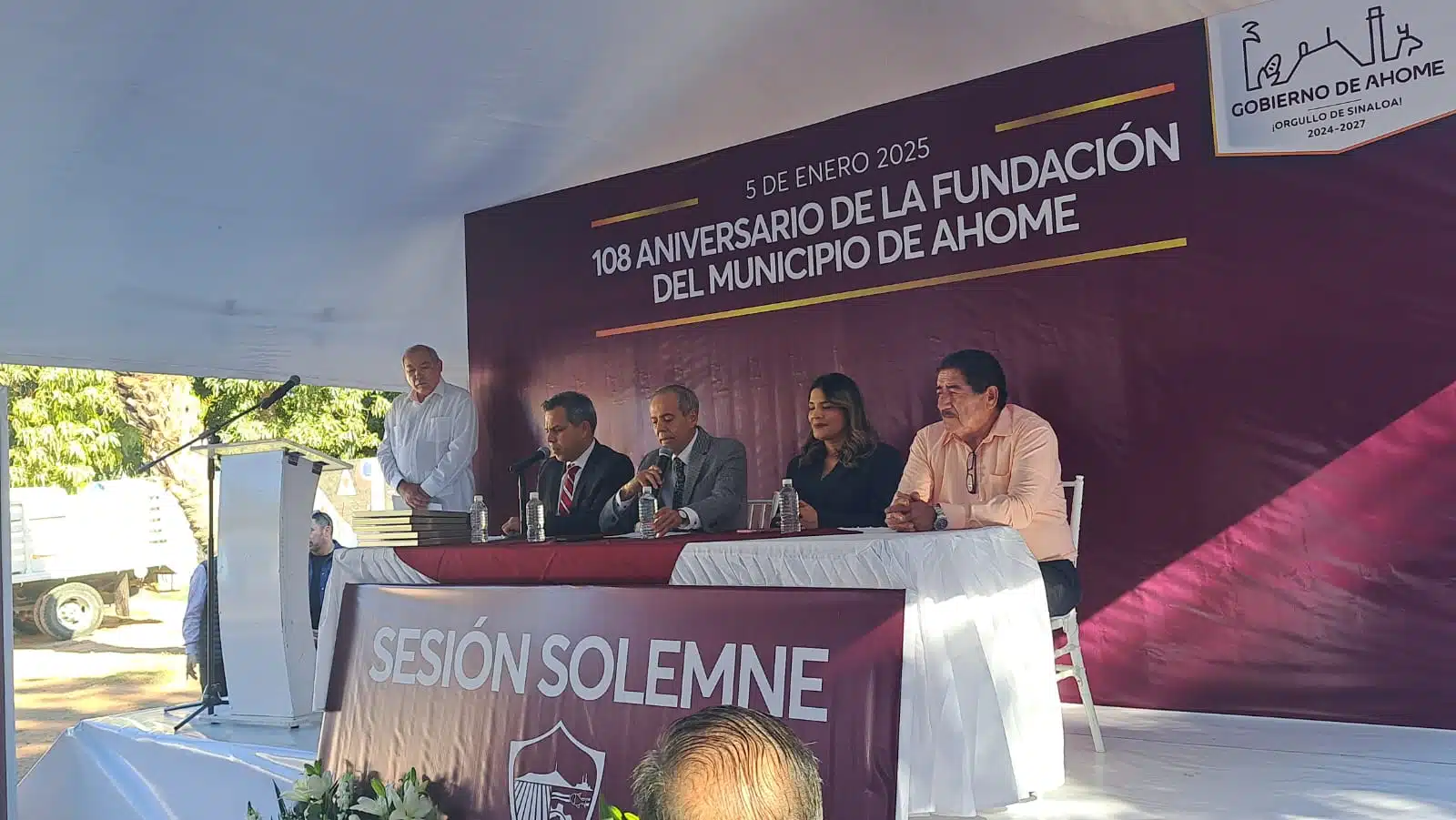 Alcalde Gerardo Vargas en la sesión solemne y traslado de poderes municipales.