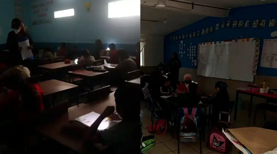 Aulas de clases sin luz en el estado de Sinaloa