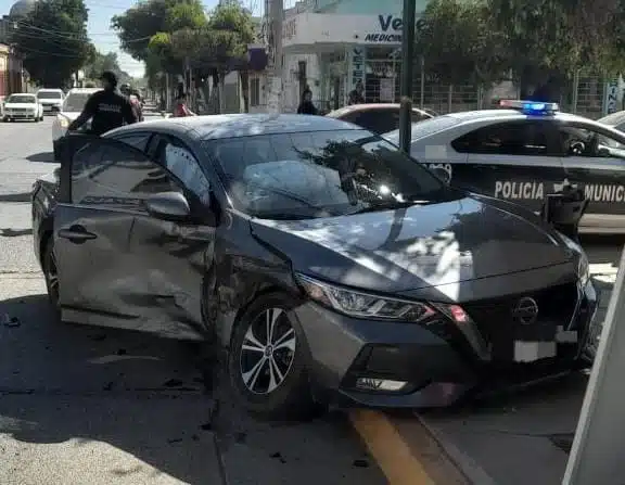 Choque automovilístico en la ciudad de Guasave