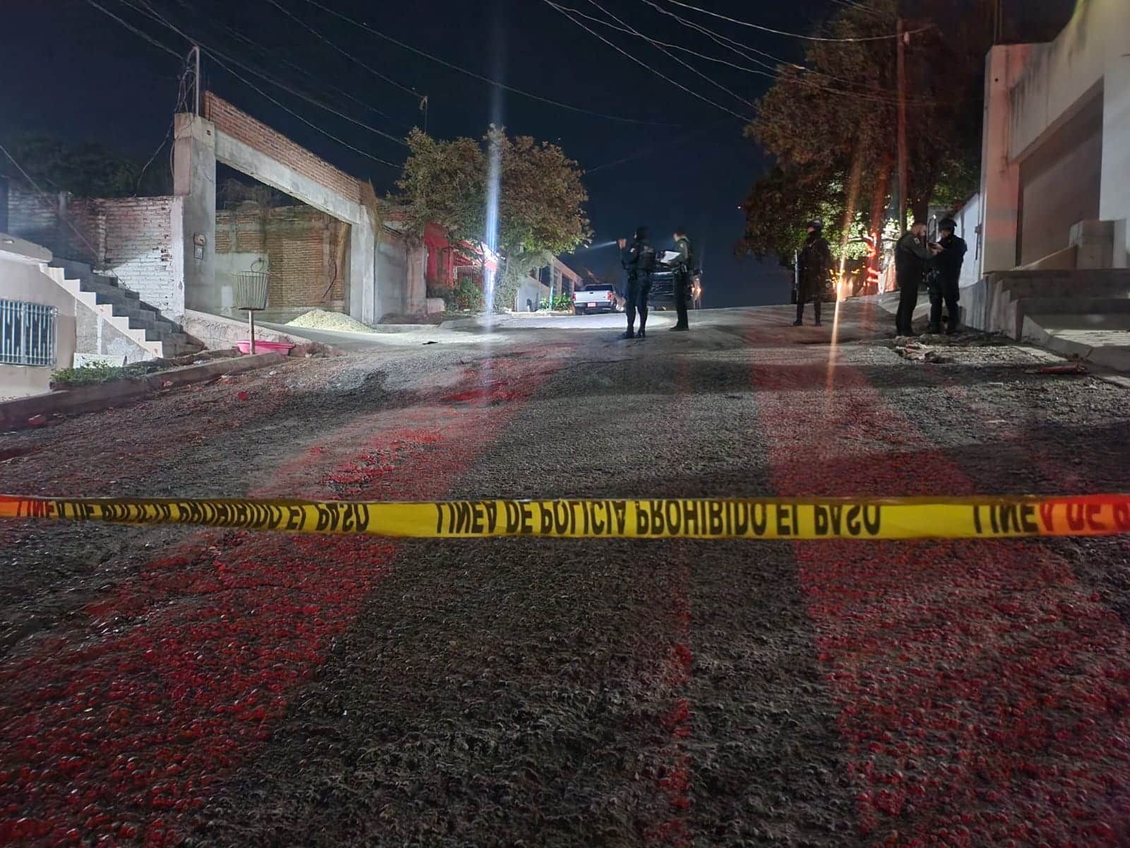 Zona acordonada en la colonia La Esperanza, al suroriente de Culiacán.