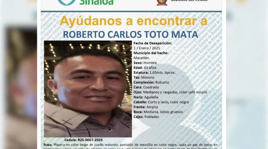 Buscan a agente de la Policía Estatal de Sinaloa