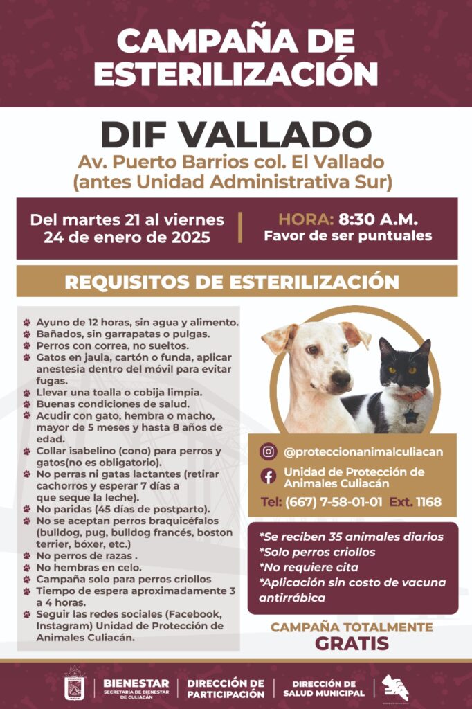 Campaña de Esterilización en la colonia Vallado.