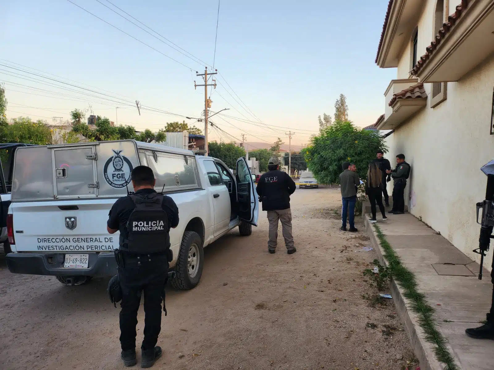 Policía Municipal resguardan propiedad baleada