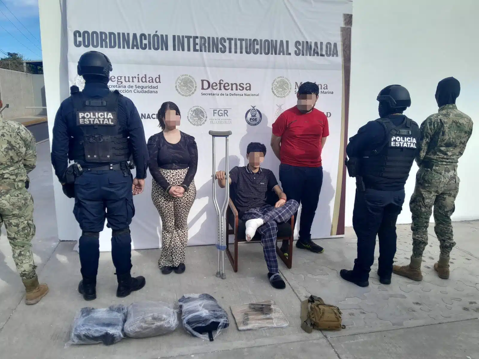 Detienen a tres personas tras persecución en Culiacán