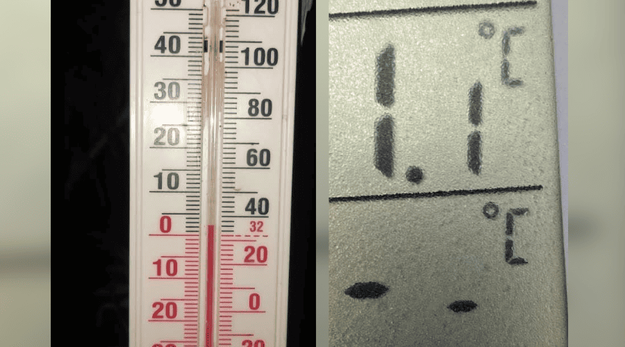 Termómetro marcó temperaturas mínimas desde 1 grado en Sinaloa