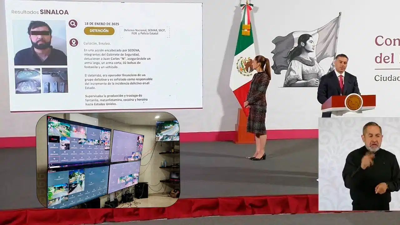 Conferencia mañanera con el tema de seguridad en Sinaloa