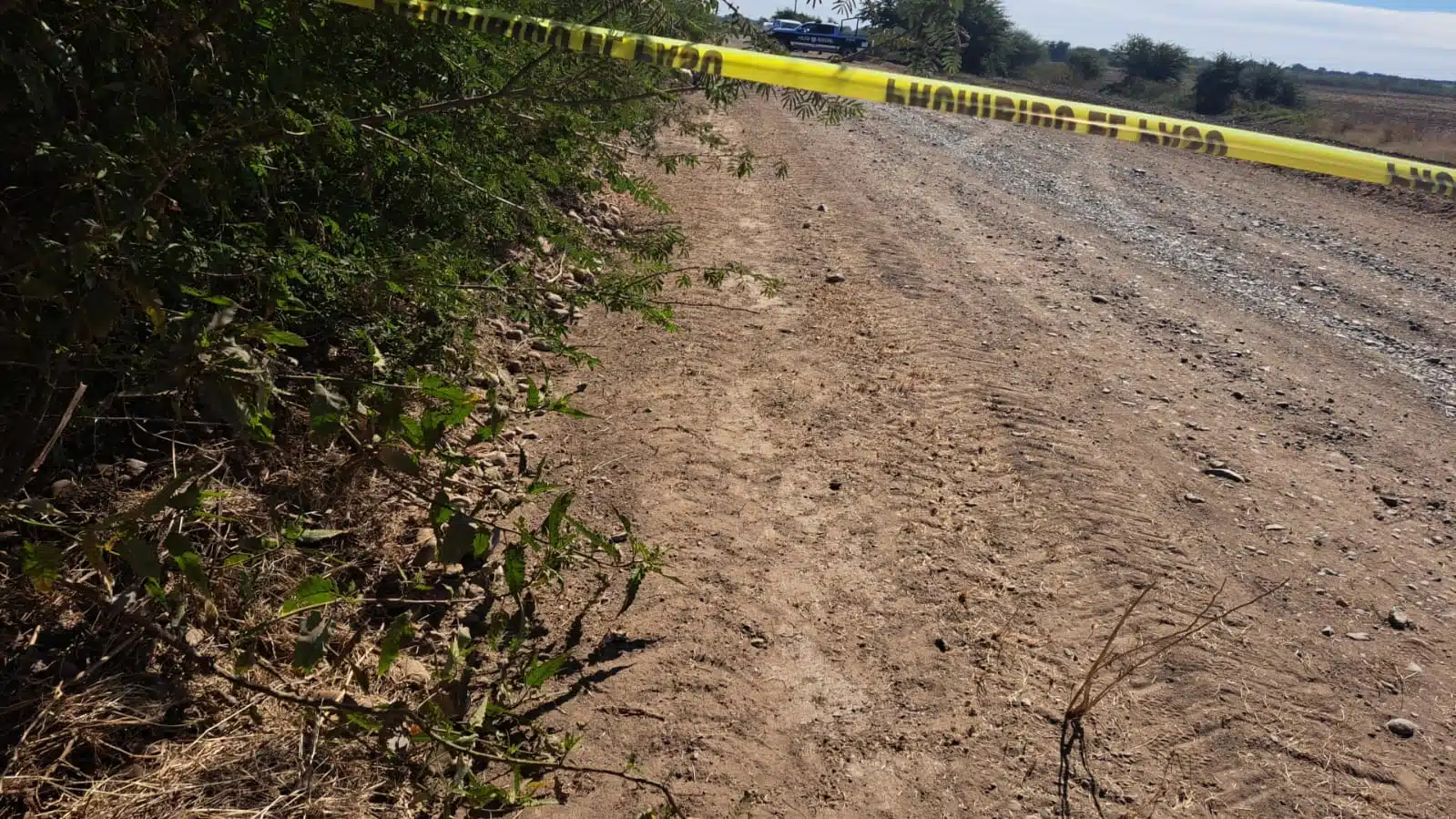 Homicidio en camino de terracería en Culiacán