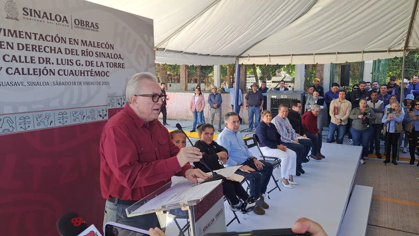 Inauguran continuación del malecón en Guasave; Rocha anuncia mejorar “casitas” de las riberas