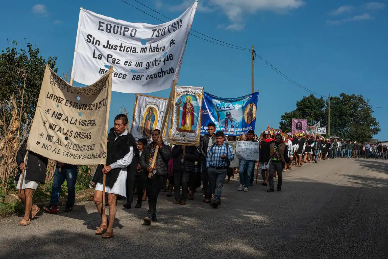 Indígenas en Chiapas marchan por justicia y el fin de la violencia