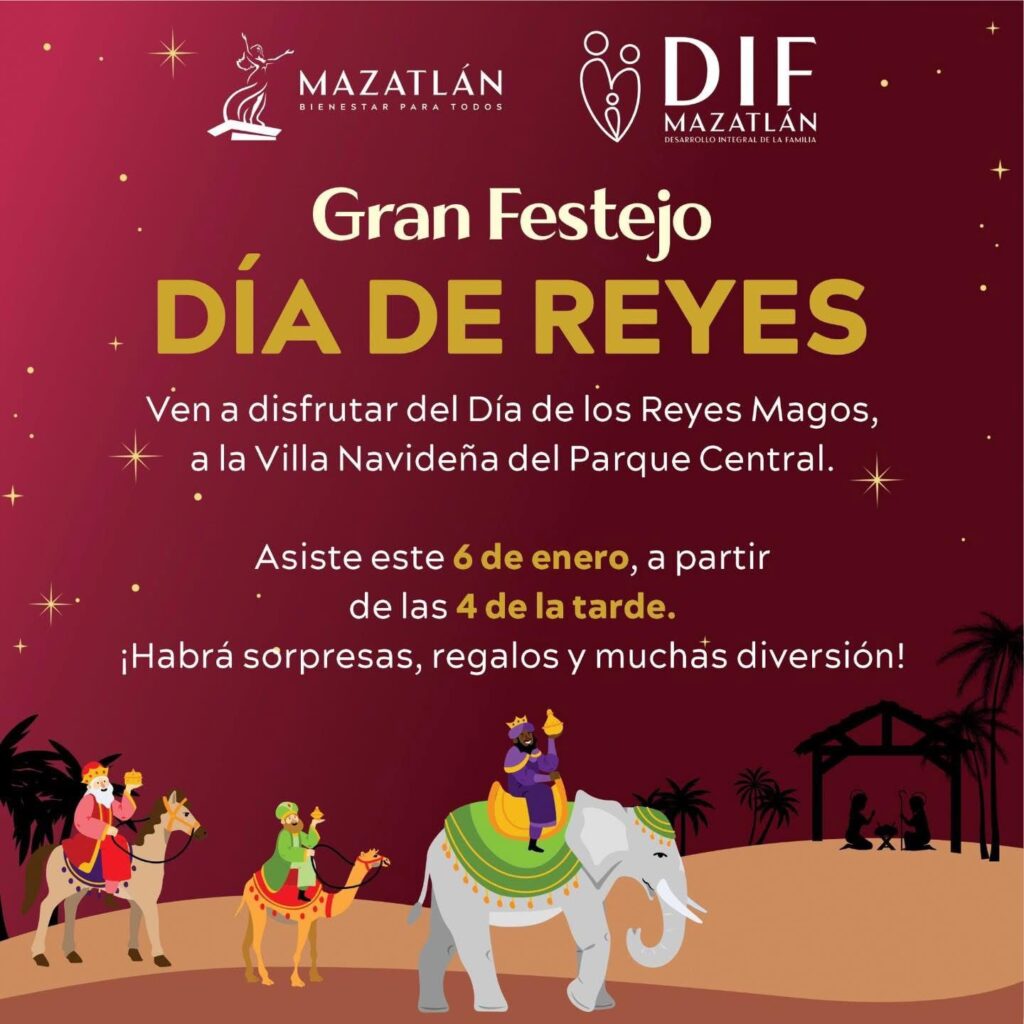 Los Reyes Magos llegarán a la Villa Navideña para celebrar con todos los niños de Mazatlán