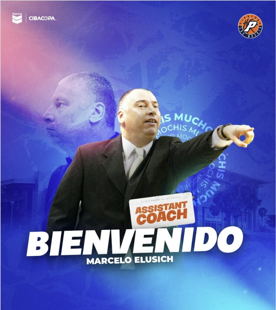 Marcelo Rafael Elusich, nombrado asistente del coach Jhovanny García, en Pioneros de Los Mochis