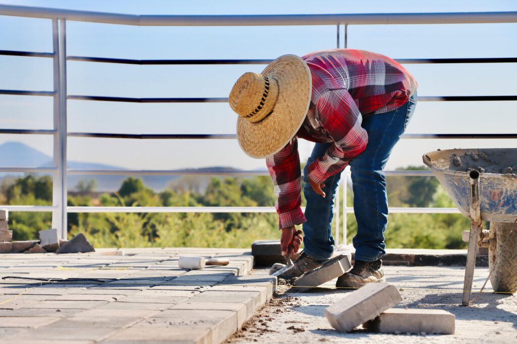 Trabajo de construcción del puente Bimodal