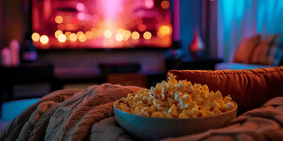 Palomitas frente al televisión