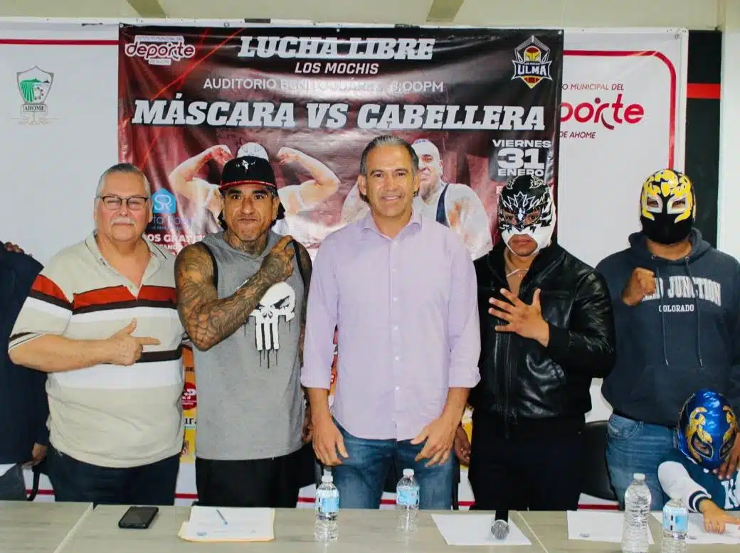 Presentación de evento de lucha libre en Los Mochis