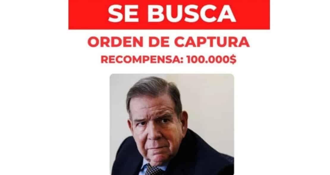 El régimen de Maduro anuncia recompensa por Edmundo González, líder opositor en Venezuela