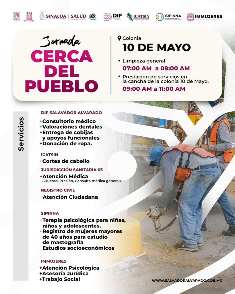 Actividades de la Jornada Cerca del Pueblo en Salvador Alvarado