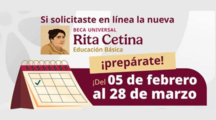 Recorte de promocional para Beca Rita Cetina