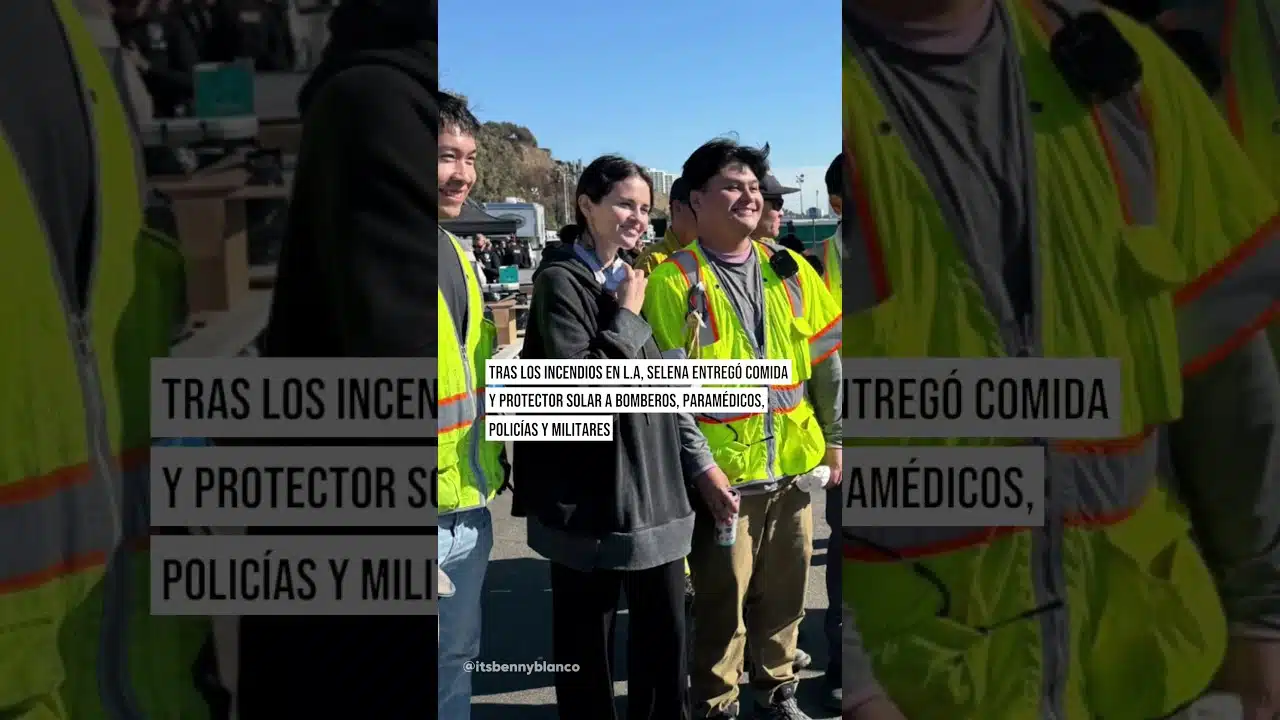 Selena Gomez y Benny Blanco apoyan a bomberos durante incendios en Los Ángeles