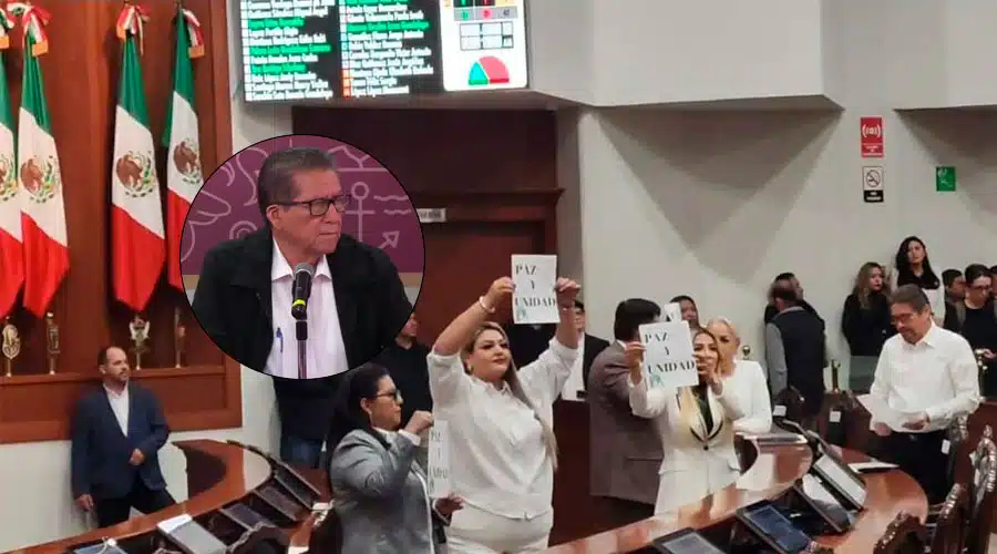 Manifestación pacífica en el Congreso del Estado de Sinaloa