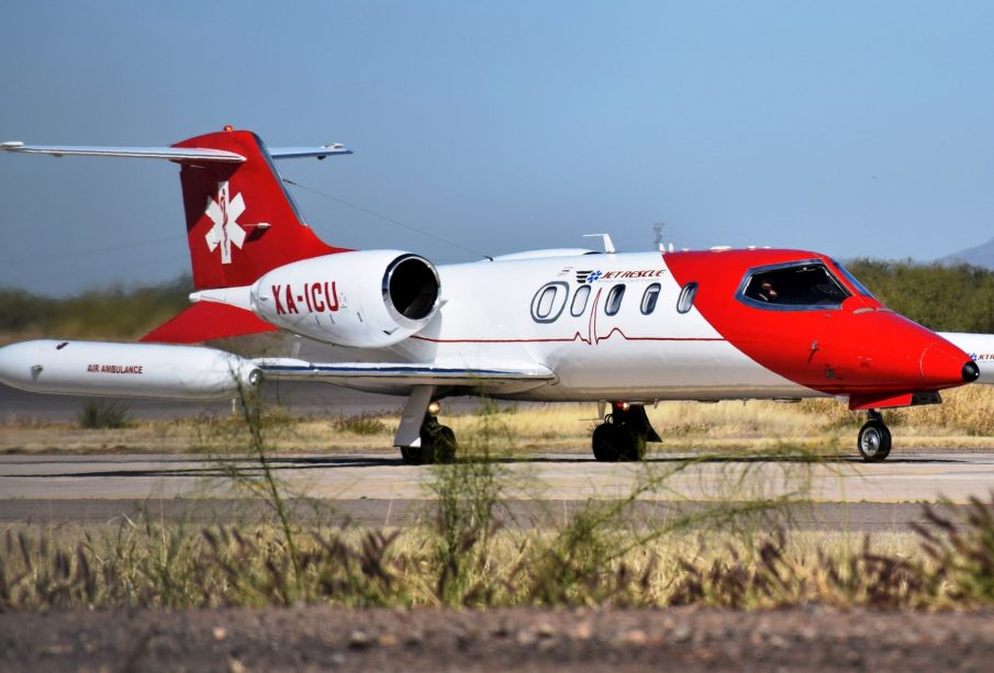 Una ambulancia aérea mexicana, el avión que se estrelló en Filadelfia
