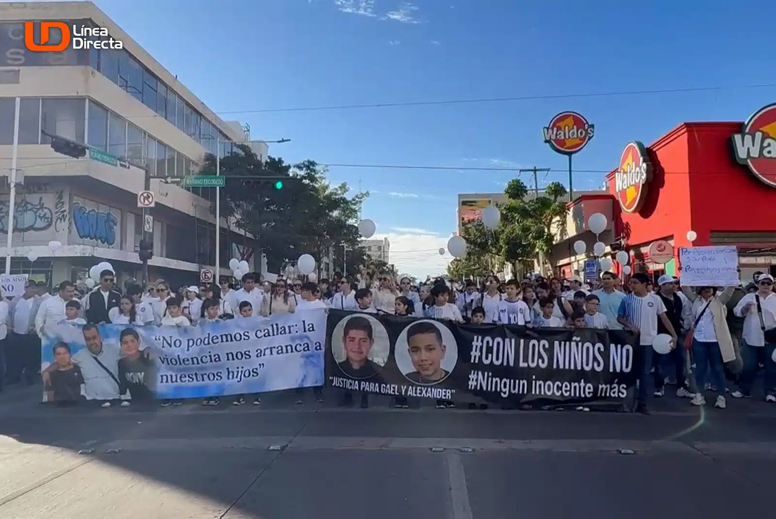 Protesta por asesinato de niños en Culiacán