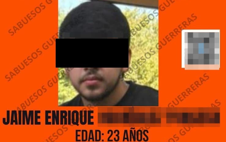 Ficha de búsqueda de Jaime Enrique, encontrado asesinado en Culiacán