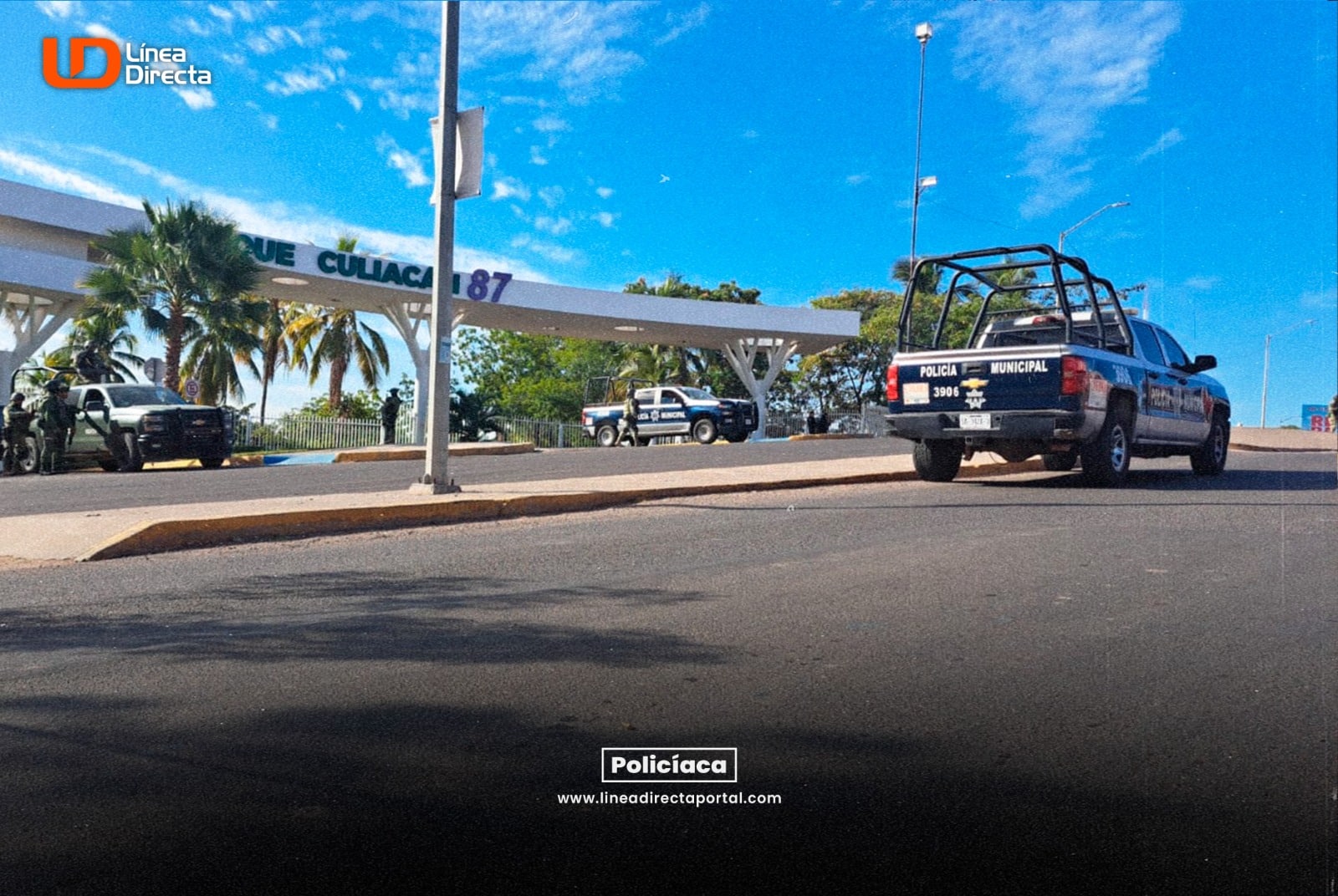 Policías de Culiacán en Parque 87