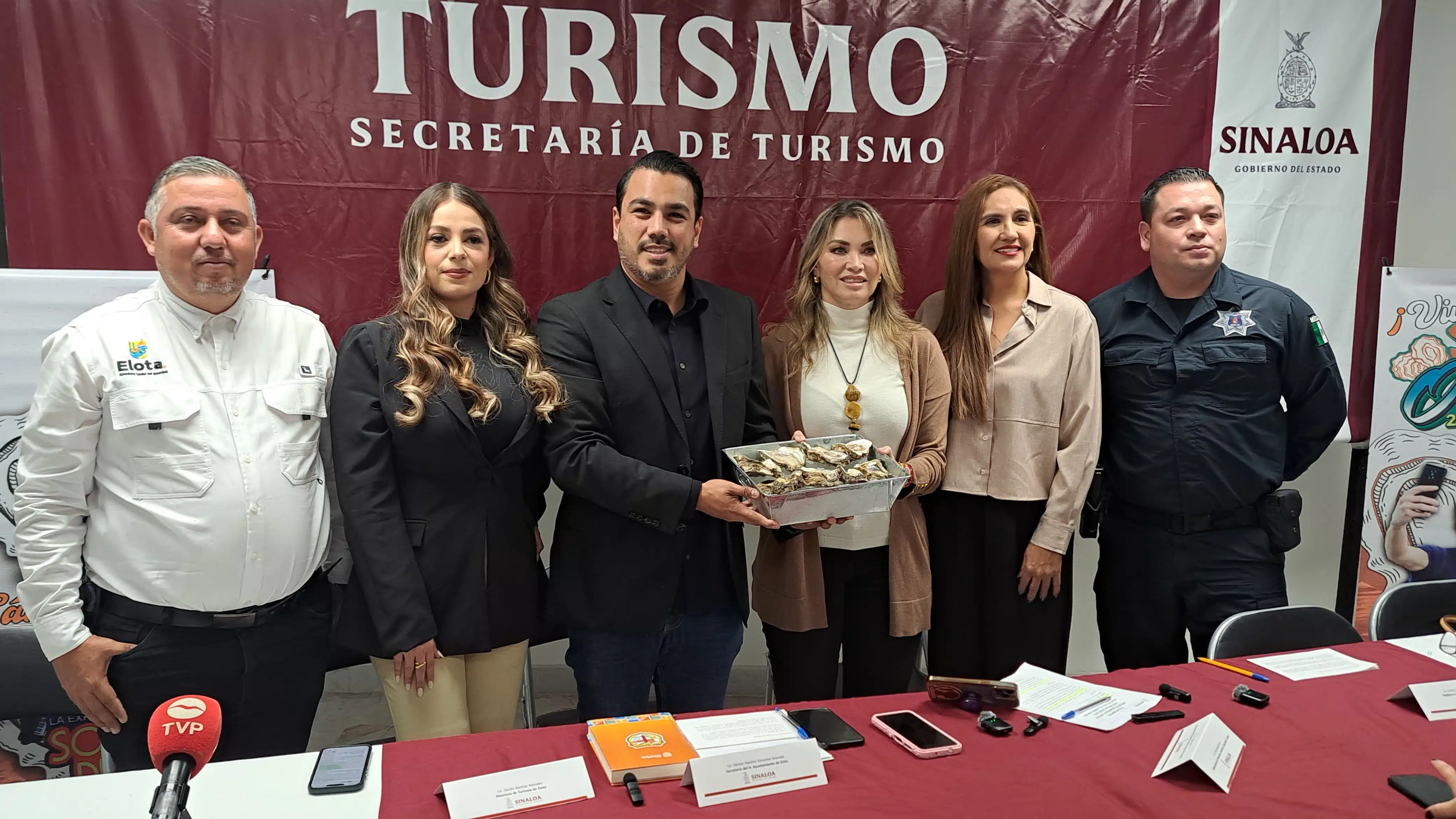 Conferencia de prensa del gobierno de Elota y Turismo sobre la Expo Feria del Ostión 2025