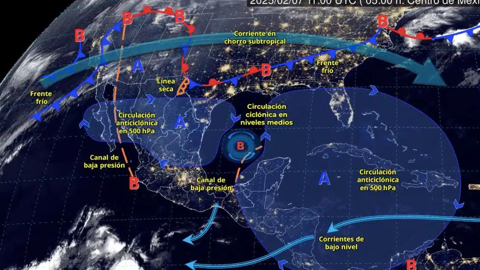 Mapa meteorológico de México