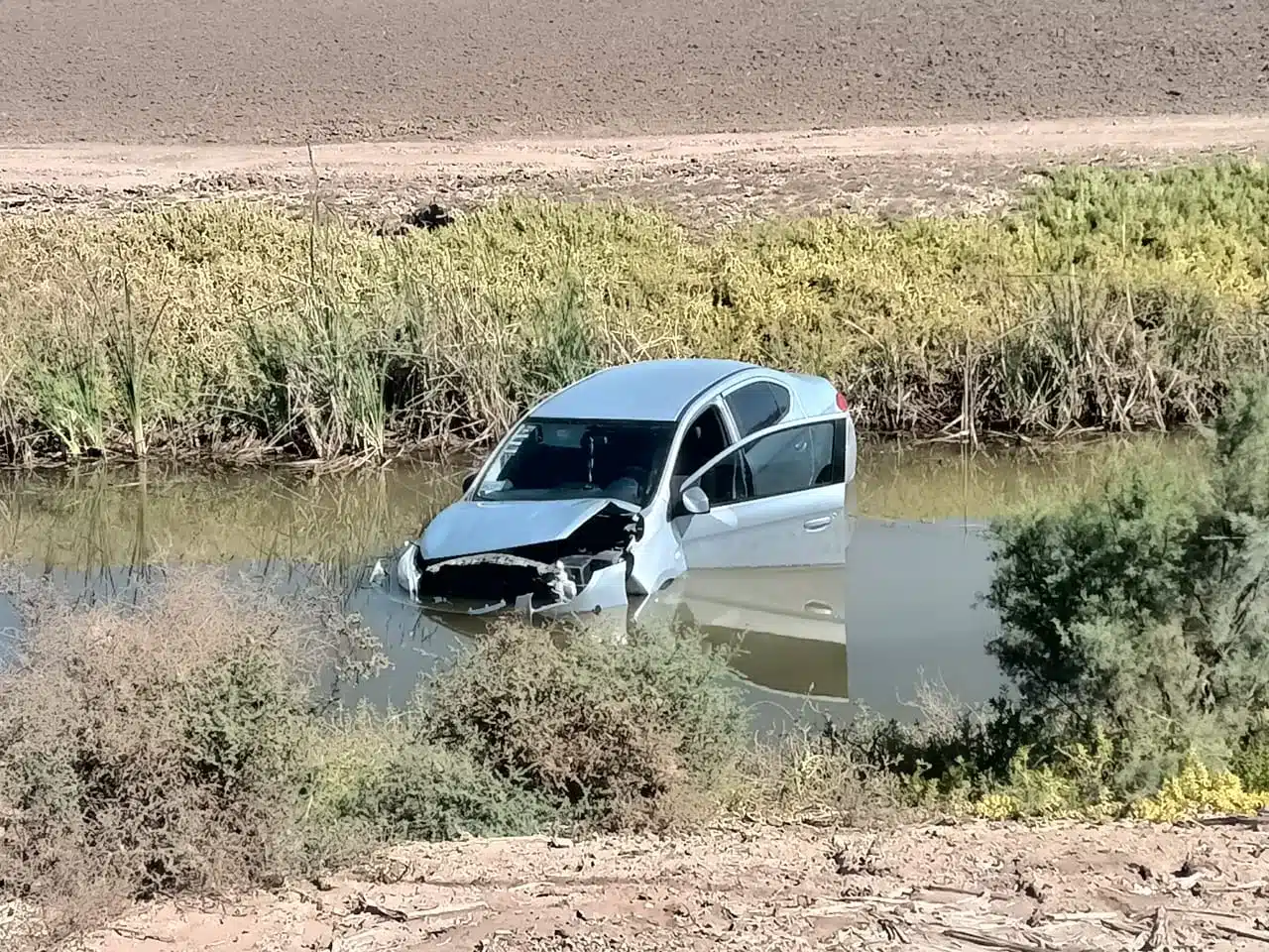 Aparatoso accidente se registró entre las comunidades de Las Cañadas Viejas y la Curva de El Amole