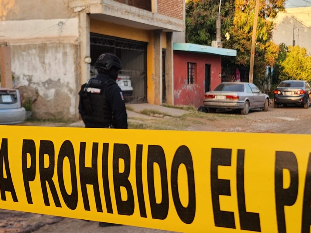 Zona delimitada en donde ocurrió el asesinato a balazos.