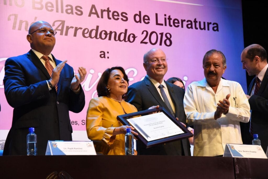 Beatriz Espejo ganadora del premio en el 2018