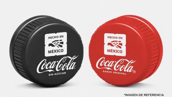 Taparroscas de Coca-Coca y Coca-Cola sin azúcar con el sello 