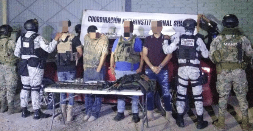 Detención de cuatro armados