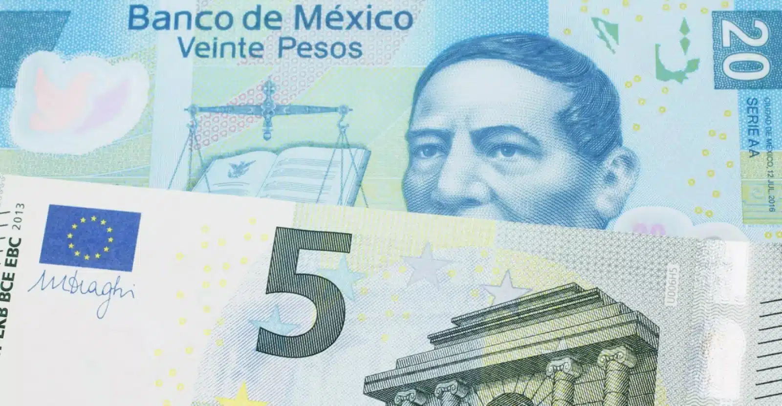 El euro muestra estabilidad frente al peso mexicano con ligera alza