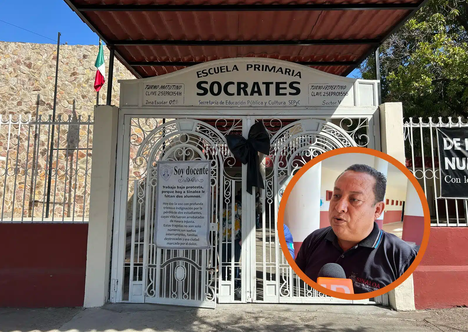 Escuela Primaria Sócrates en Culiacán_director Víctor Manuel Aispuro