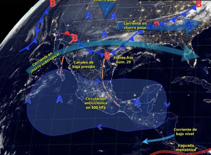 Frente frío 29 llega a México