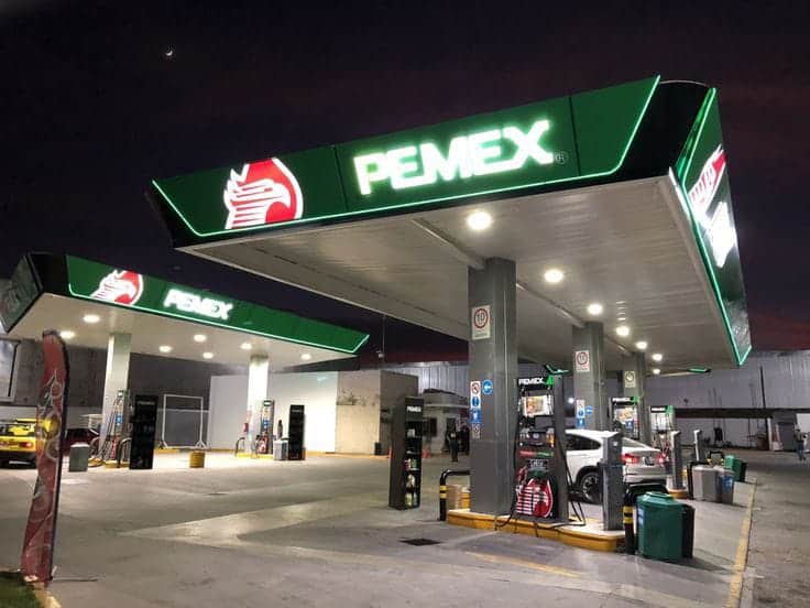 Estación de servicio de una gasolinera